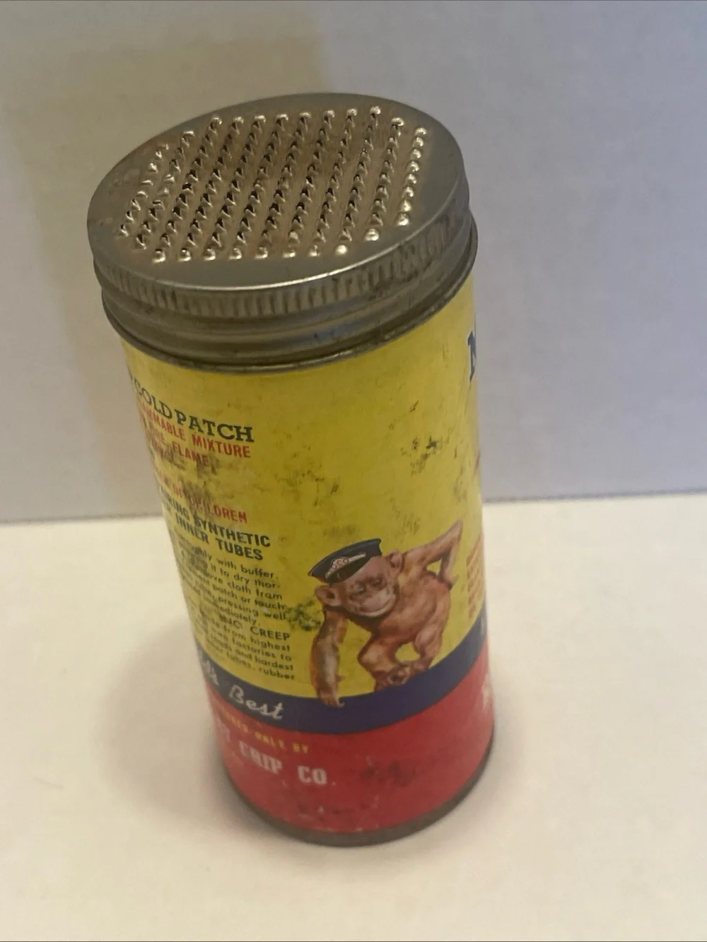Monkey Grip Yellow & Red tin & Tube Repair Kit w/contents